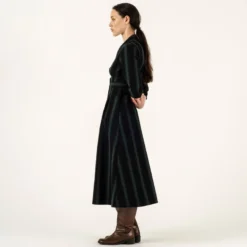 Penny Sage Fashion Jewellery Collette Dress - Emerald Stripe