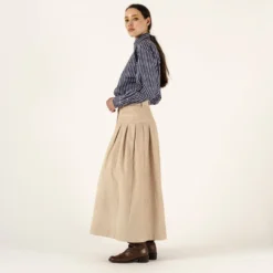 Penny Sage Iris Skirt - Almond Corduroy Fashion Jewellery