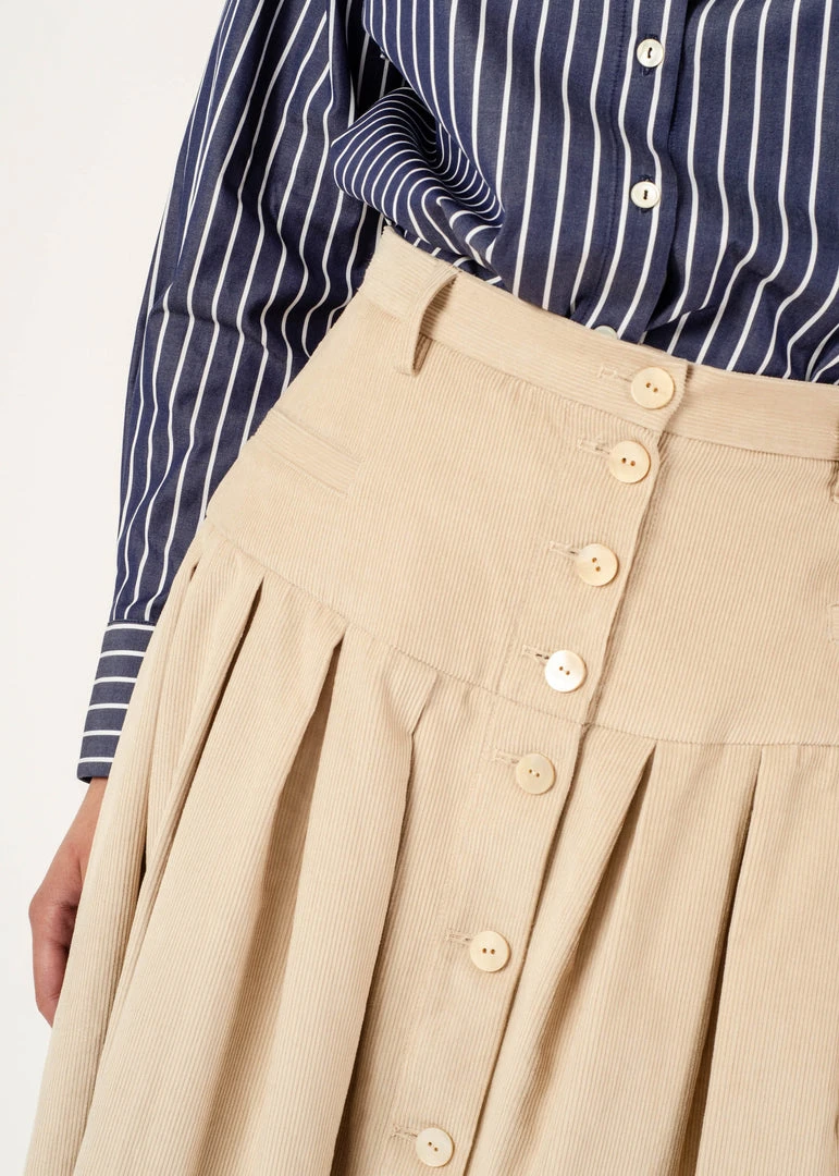 Penny Sage Iris Skirt - Almond Corduroy Fashion Jewellery 6 Penny Sage Iris Skirt - Almond Corduroy Fashion Jewellery