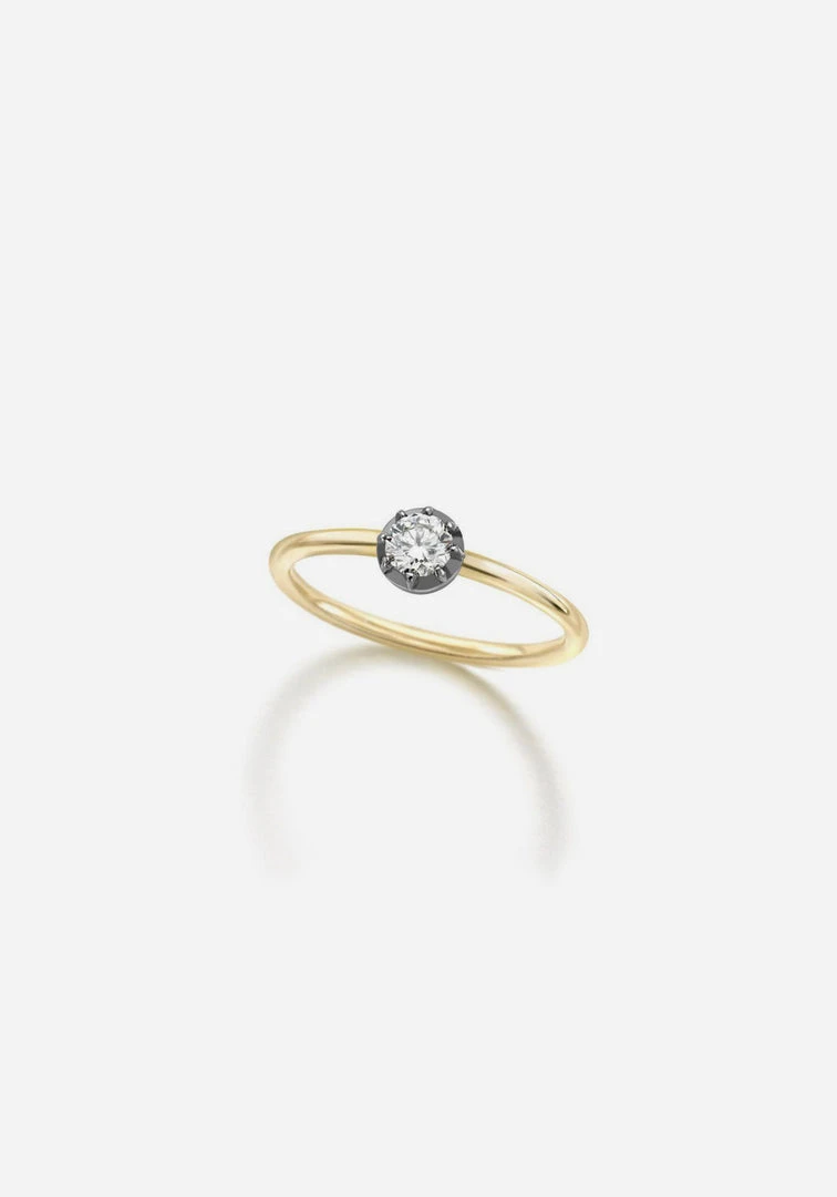 Jessica McCormack Button Back Diamond Ring - Brilliant Cut 0.25ct BWG Fashion Jewellery 3 Jessica McCormack Button Back Diamond Ring - Brilliant Cut 0.25ct BWG Fashion Jewellery