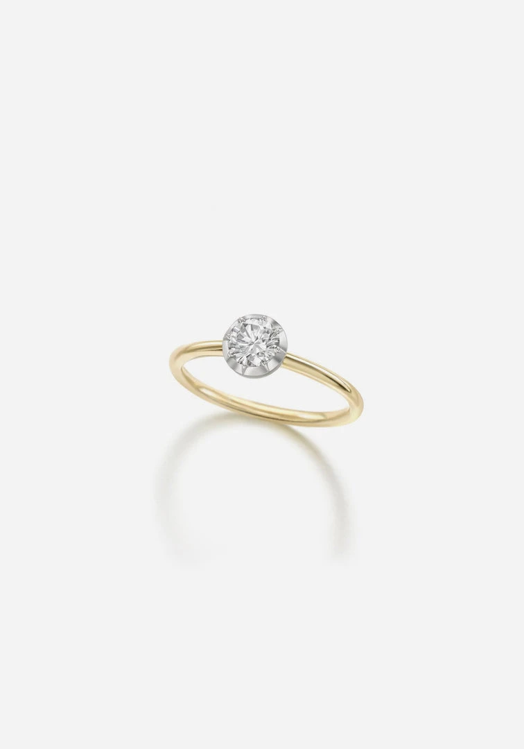 Jessica McCormack Button Back Diamond Ring - Brilliant Cut 0.40ct WG Fashion Jewellery 3 Jessica McCormack Button Back Diamond Ring - Brilliant Cut 0.40ct WG Fashion Jewellery
