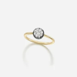 Jessica McCormack Fashion Jewellery Button Back Diamond Ring - Brilliant Cut 0.70ct BWG