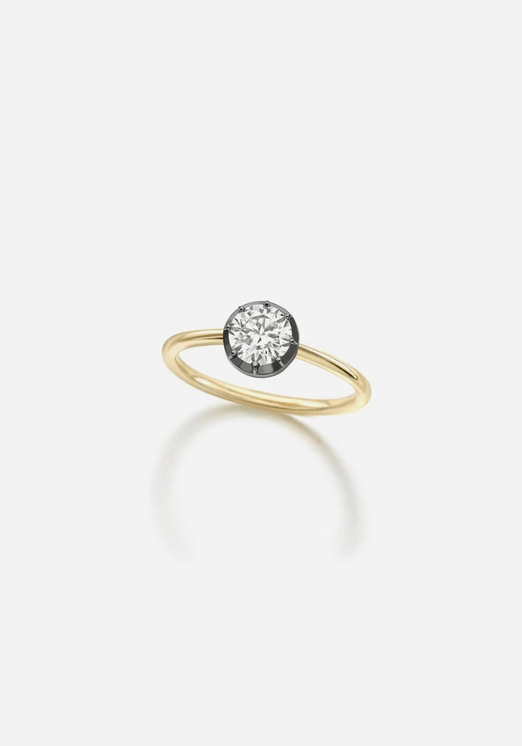 Jessica McCormack Fashion Jewellery Button Back Diamond Ring - Brilliant Cut 0.70ct BWG 3 Jessica McCormack Fashion Jewellery Button Back Diamond Ring - Brilliant Cut 0.70ct BWG