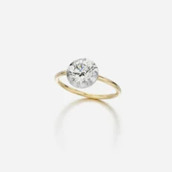 Jessica McCormack Button Back Diamond Ring - Brilliant Cut 1.00ct WG Fashion Jewellery