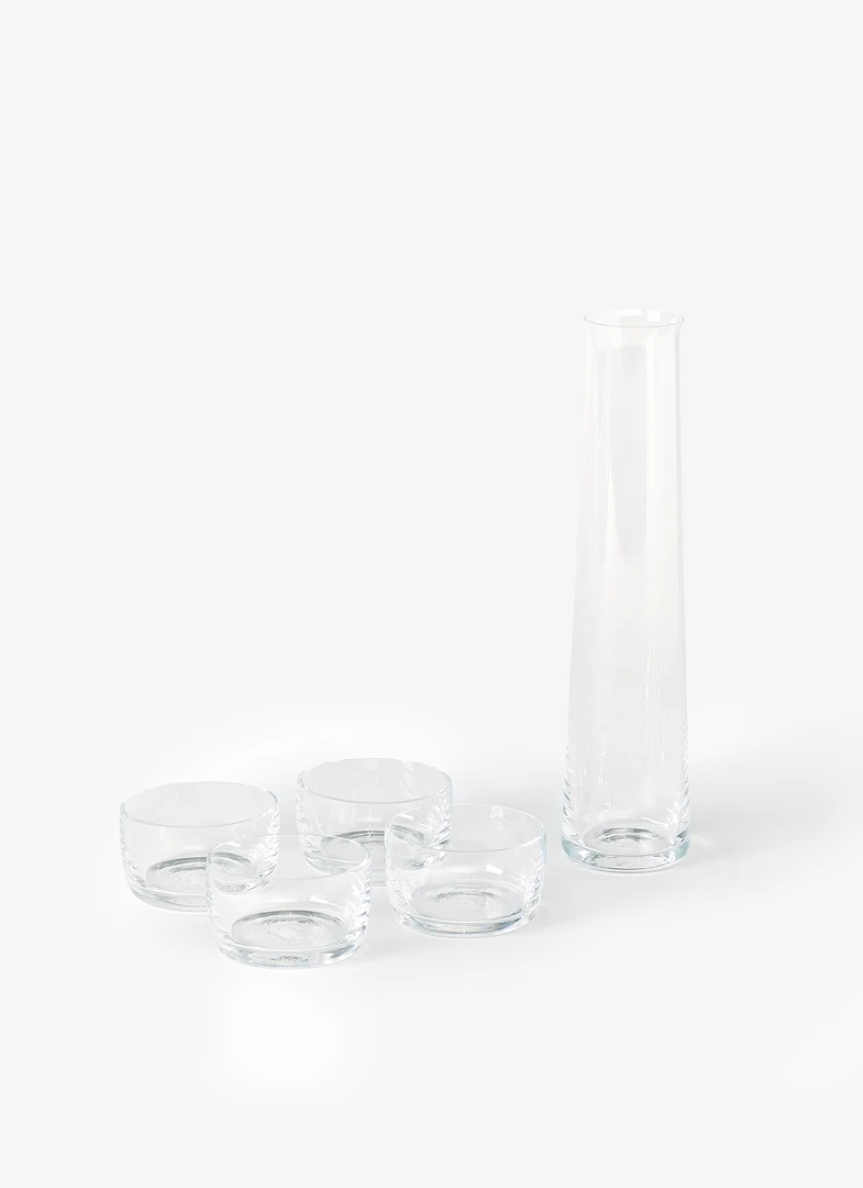 Deborah Ehrlich Home Living Sake Set - Decanter And Glasses 4 Deborah Ehrlich Home Living Sake Set - Decanter And Glasses