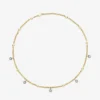 Jessica McCormack Fashion Jewellery Signature Necklace - 18" Five Stone Diamond Belcher Chain 2 Jessica McCormack Fashion Jewellery Signature Necklace - 18" Five Stone Diamond Belcher Chain