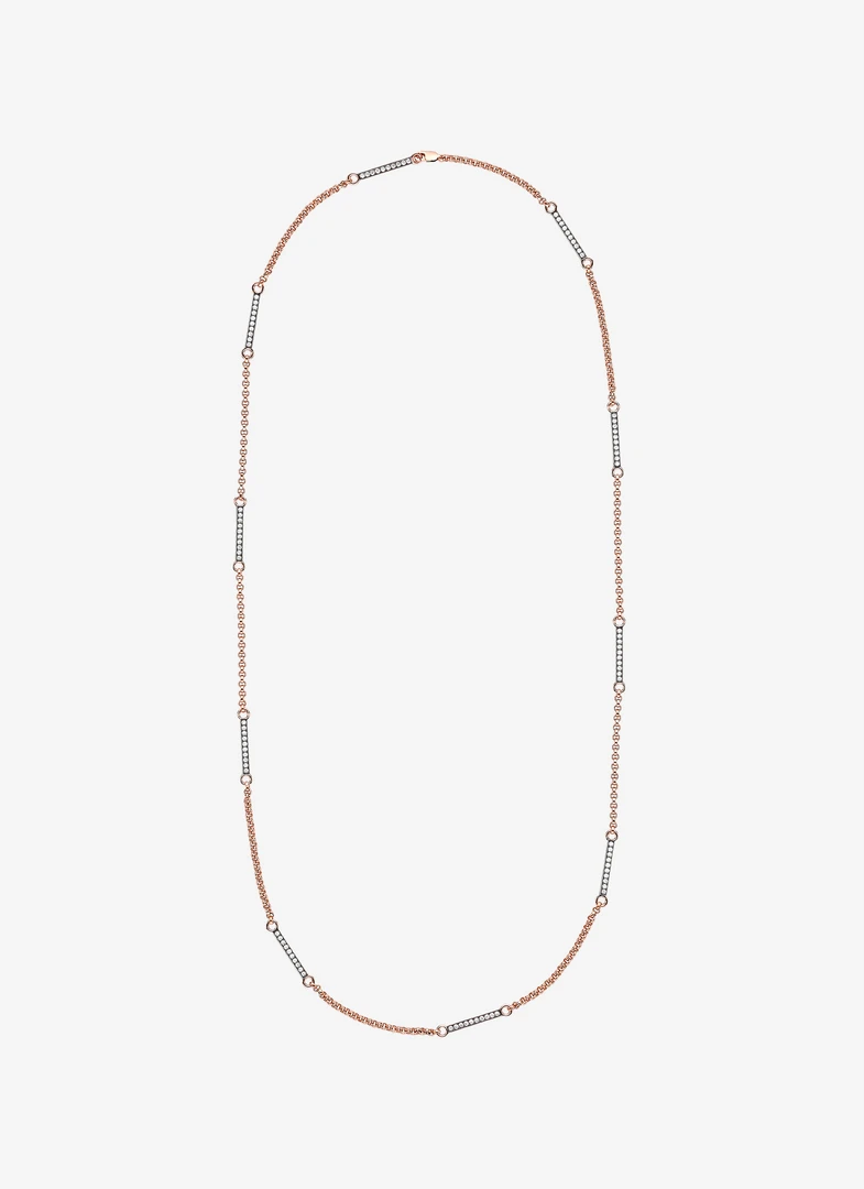 Jessica McCormack Fashion Jewellery Signature Necklace - 30" Space Bar Belcher Chain 5 Jessica McCormack Fashion Jewellery Signature Necklace - 30" Space Bar Belcher Chain