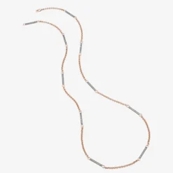 Jessica McCormack Fashion Jewellery Signature Necklace - 30" Space Bar Belcher Chain