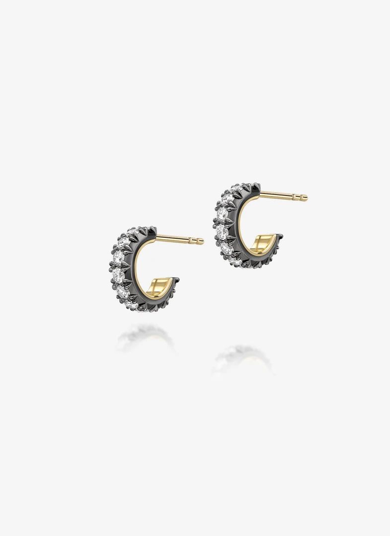 Jessica McCormack Signature Earrings - Diamond Huggie Hoops Fashion Jewellery 4 Jessica McCormack Signature Earrings - Diamond Huggie Hoops Fashion Jewellery