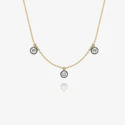 Jessica McCormack Fashion Jewellery Signature Necklace - Georgian Cut-Down Three Stone Diamond Necklace
