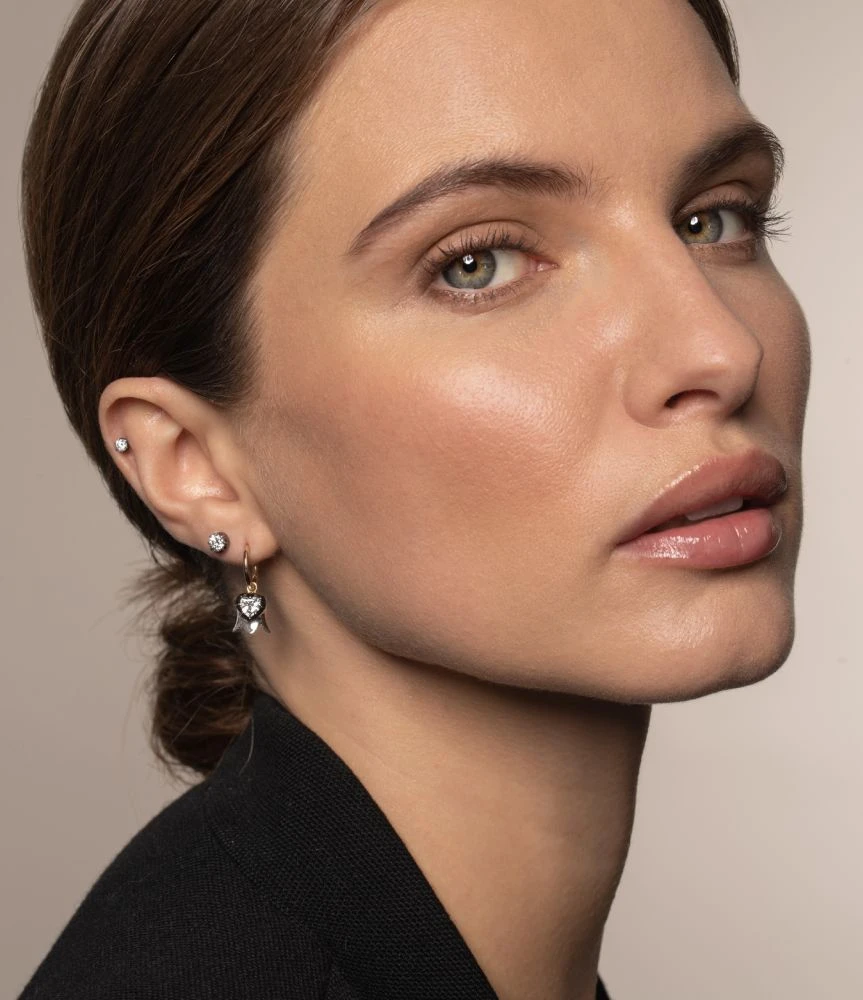 Jessica McCormack Signature Studs - Cut-Down Diamond In White Gold 6 Jessica McCormack Signature Studs - Cut-Down Diamond In White Gold