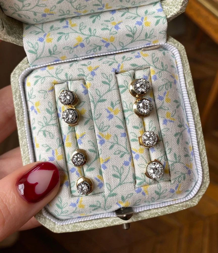 Jessica McCormack Signature Studs - Cut-Down Diamond In White Gold 7 Jessica McCormack Signature Studs - Cut-Down Diamond In White Gold