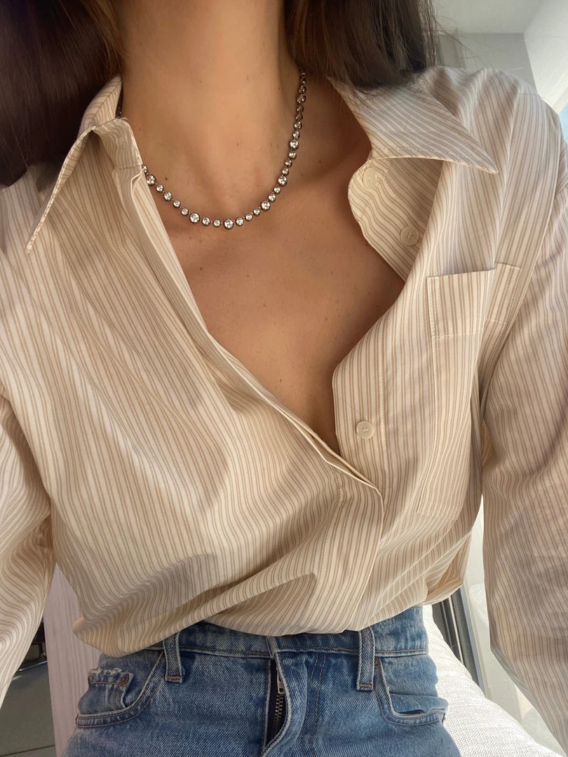 Jessica McCormack Signature Necklace - Diamond Button Back Necklace Fashion Jewellery 3 Jessica McCormack Signature Necklace - Diamond Button Back Necklace Fashion Jewellery