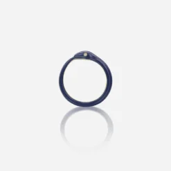 Jessica McCormack Fashion Jewellery Snake Ring - Enamel Navy