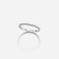 Jessica McCormack Fashion Jewellery Super Fine Eternity Band - White Gold
