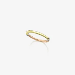 Jessica McCormack Fashion Jewellery Fairtrade Gold Band - Tricolour