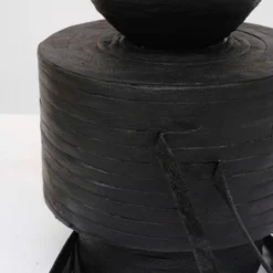 Arno Declercq Pot Vase With Leather - Black Home Living 7 Arno Declercq Pot Vase With Leather - Black Home Living