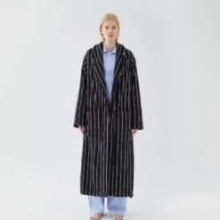 Tekla New Arrivals Classic Bathrobe - Antwerp Stripe