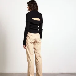 Wynn Hamlyn Clasp Ribbed Knit Top - Black Fashion Jewellery 11 Wynn Hamlyn Clasp Ribbed Knit Top - Black Fashion Jewellery