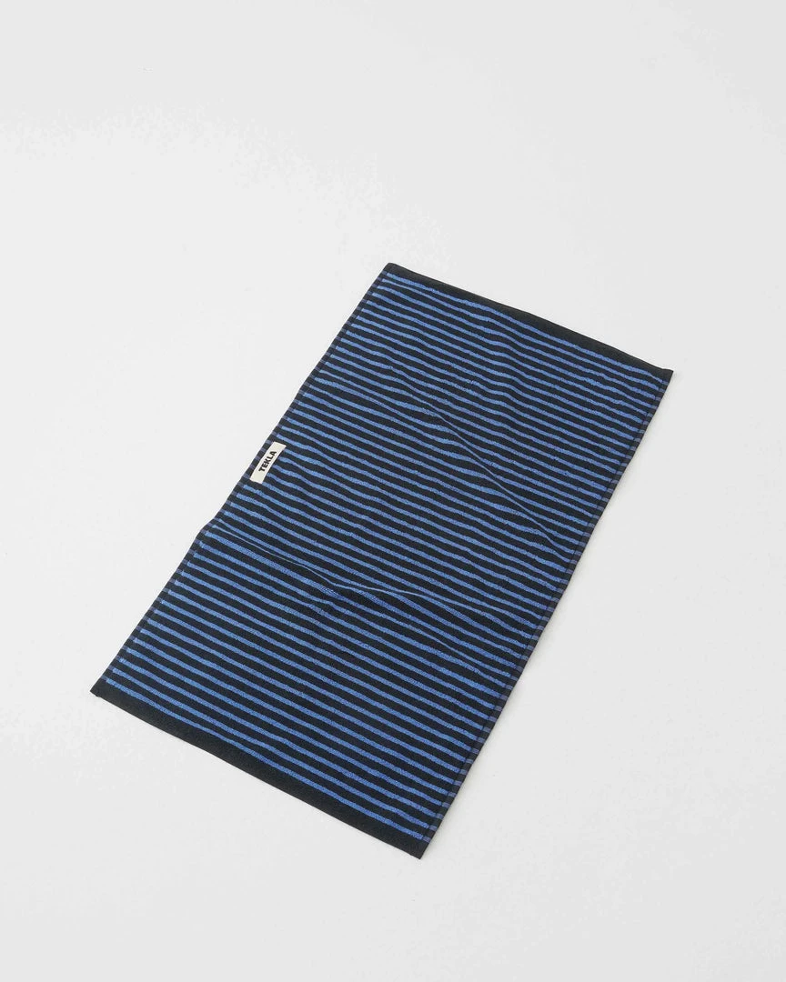 Tekla Organic Cotton Towels - Black And Blue 6 Tekla Organic Cotton Towels - Black And Blue