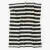 Tekla Home Living Pure New Wool Blanket - Bold Black Stripe 1 Tekla Home Living Pure New Wool Blanket - Bold Black Stripe