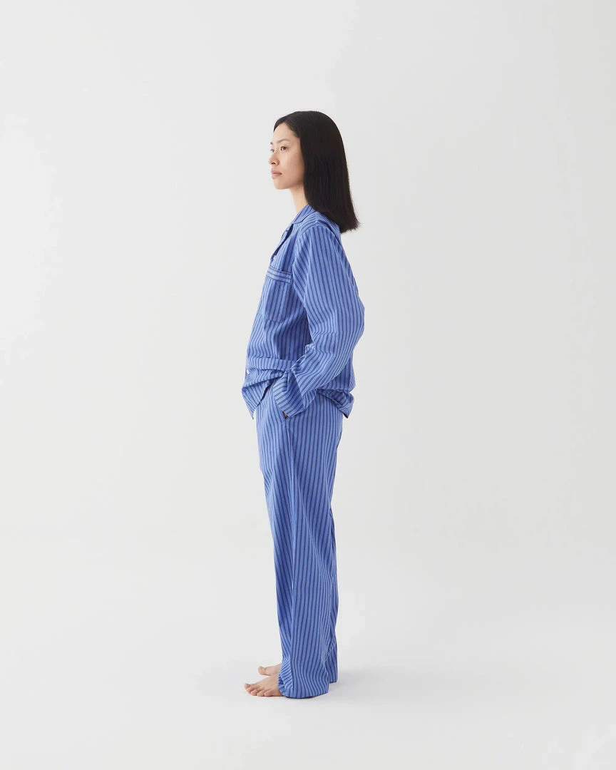 Tekla Fashion Jewellery Poplin Sleep Shirt - Boro Stripes 5 Tekla Fashion Jewellery Poplin Sleep Shirt - Boro Stripes