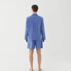 Tekla Fashion Jewellery Poplin Sleep Shorts - Boro Stripes