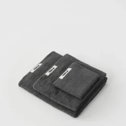 Tekla Organic Cotton Towels - Charcoal Home Living 7 Tekla Organic Cotton Towels - Charcoal Home Living