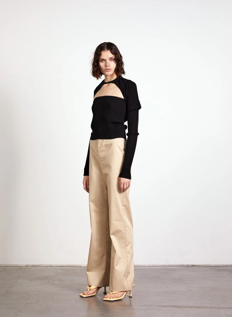 Wynn Hamlyn Clasp Ribbed Knit Top - Black Fashion Jewellery 6 Wynn Hamlyn Clasp Ribbed Knit Top - Black Fashion Jewellery