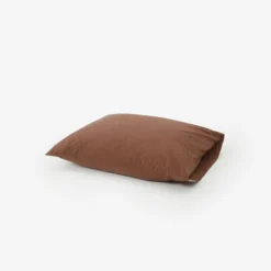 Tekla Cotton Percale Pillowcase - Cocoa Brown - Pair