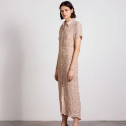 Wynn Hamlyn Fashion Jewellery Gauze Shirt Dress - Check