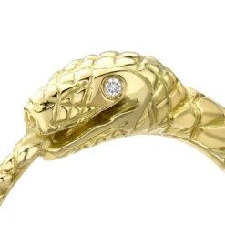Jessica McCormack Snake Ring - Engraved Gold