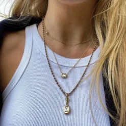 Jessica McCormack Fashion Jewellery On The Rocks Necklace - 0.75ct Baguette Cut Diamond East-West Pendant