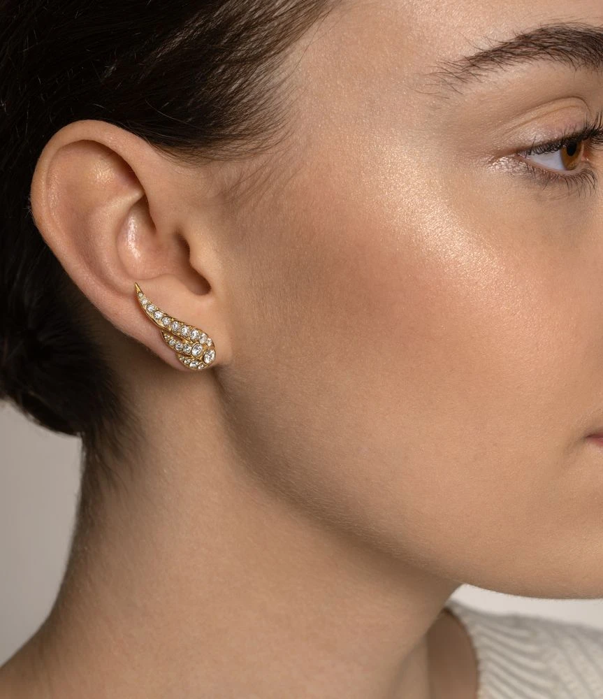 Jessica McCormack Mini Wing Of Desire Diamond Earrings 4 Jessica McCormack Mini Wing Of Desire Diamond Earrings