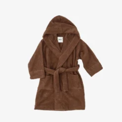 Tekla Towels & Bathroom Linen Kids Hooded Bathrobe - Kodiak Brown
