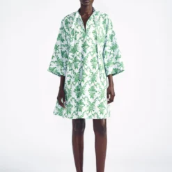 Emilia Wickstead Lowena Kaftan - Green Cherubs And Ribbon Fashion Jewellery