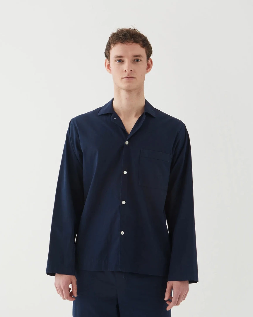 Tekla Poplin Sleep Shirt - True Navy 7 Tekla Poplin Sleep Shirt - True Navy