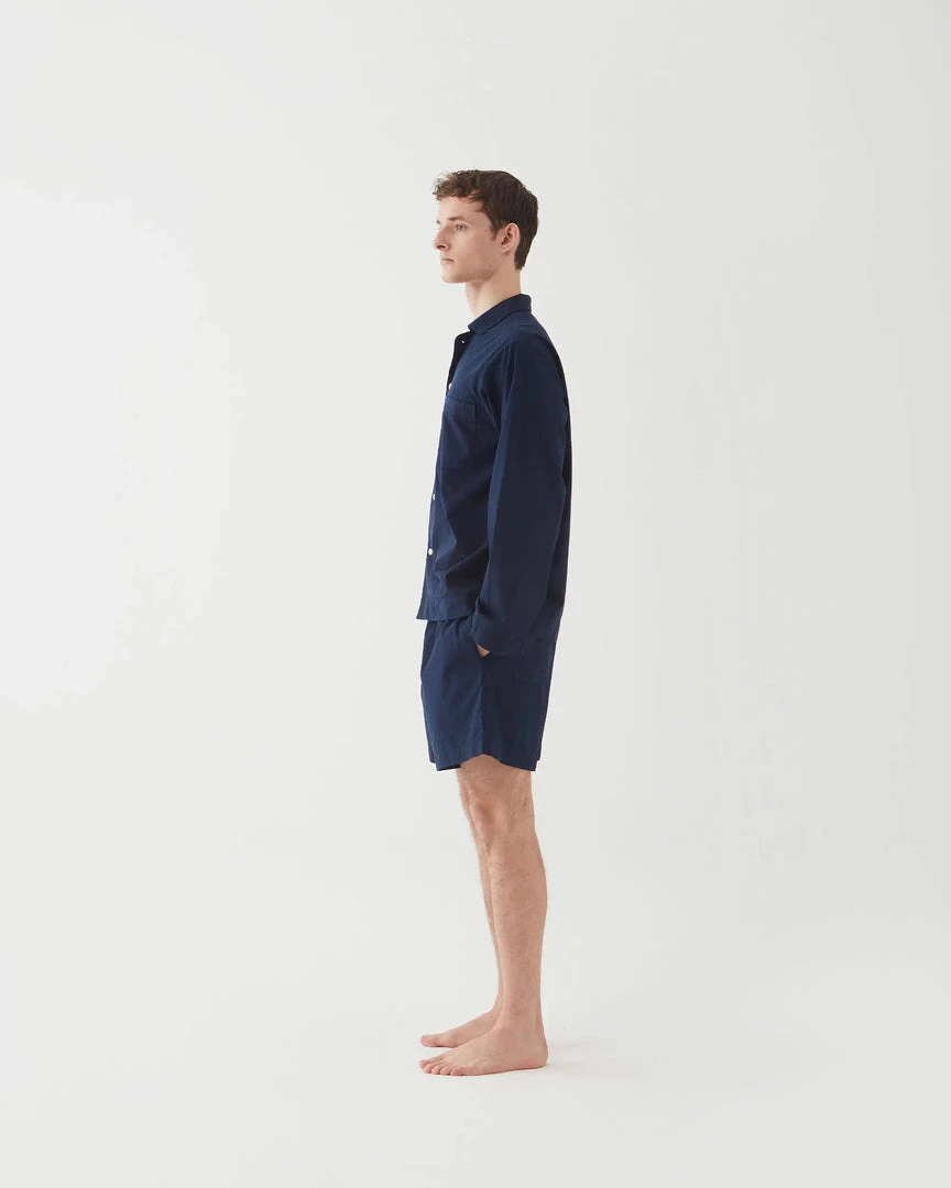 Tekla Poplin Sleep Shirt - True Navy 9 Tekla Poplin Sleep Shirt - True Navy