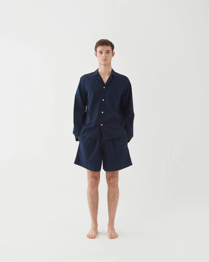 Tekla Poplin Sleep Shirt - True Navy 8 Tekla Poplin Sleep Shirt - True Navy