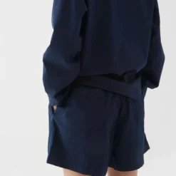 Tekla Poplin Sleep Shorts - True Navy Fashion Jewellery
