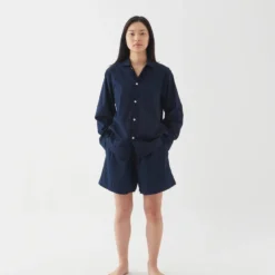 Tekla Poplin Sleep Shorts - True Navy Fashion Jewellery