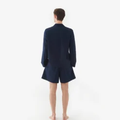 Tekla Poplin Sleep Shorts - True Navy Fashion Jewellery