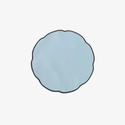 Chiarastella Cattana Home Living Nura Round Placemat - Light Blue And Black