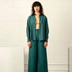 Penny Sage Fashion Jewellery Maryse Shirt - Bottle Poplin