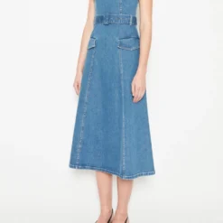 Emilia Wickstead Petra Denim Dress Fashion Jewellery