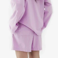 Tekla Dream Gifts For Her Poplin Sleep Shorts - Purple Pink
