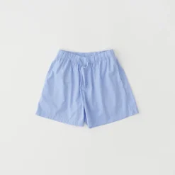 Tekla Poplin Sleep Shorts - Pin Stripes