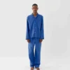 Tekla New Arrivals Poplin Sleep Shirt - Royal Blue 1 Tekla New Arrivals Poplin Sleep Shirt - Royal Blue