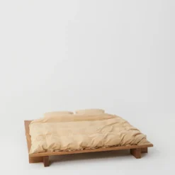 Tekla Cotton Percale Pillowcase - Sand Beige - Pair Home Living