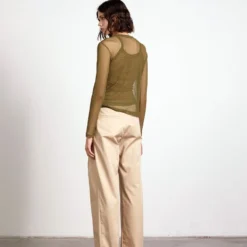 Wynn Hamlyn Silk Mesh Top Set - Khaki Fashion Jewellery